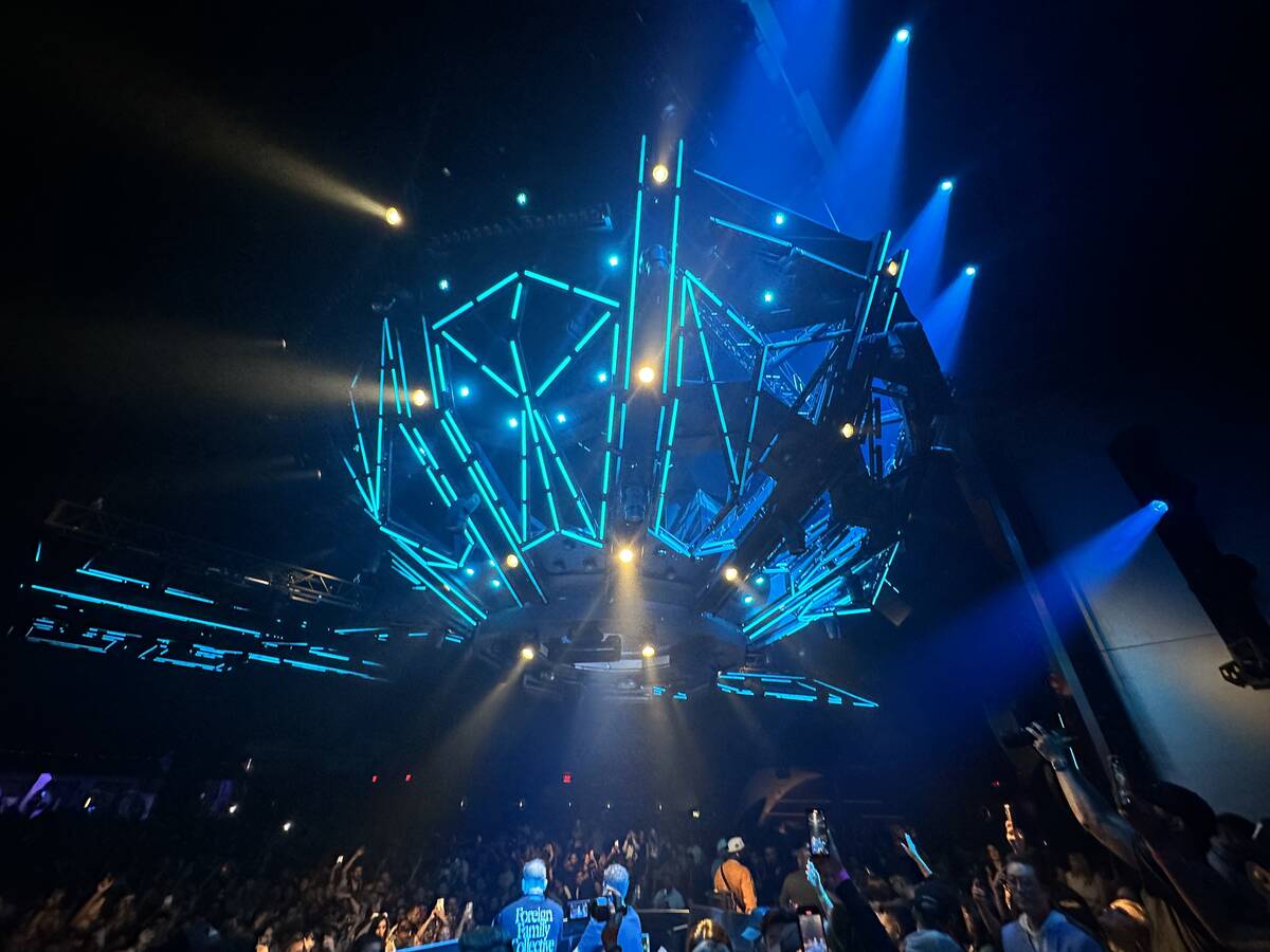 The Mothership at Zouk Nightclub at Resorts World is shown during Odesza's set at the Canelo Al ...