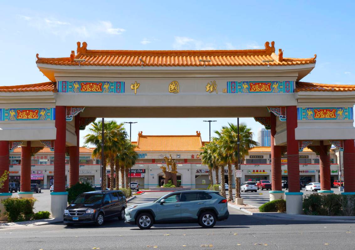 Chinatown Mall on Spring Mountain Road is pictured on Friday, April 12, 2024, in Las Vegas. (Bi ...