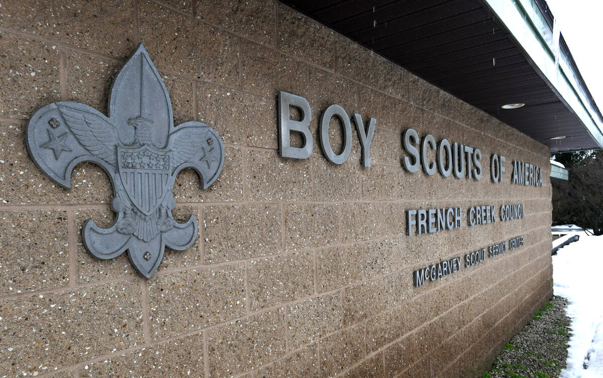 A sign marks the headquarters for the French Creek Council of the Boy Scouts of America in Summ ...