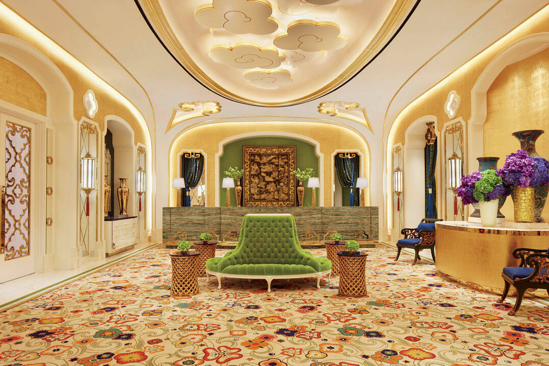 Reception room at the Wynn Palace in Cotai, Macau. (Photography by Roger Davies)