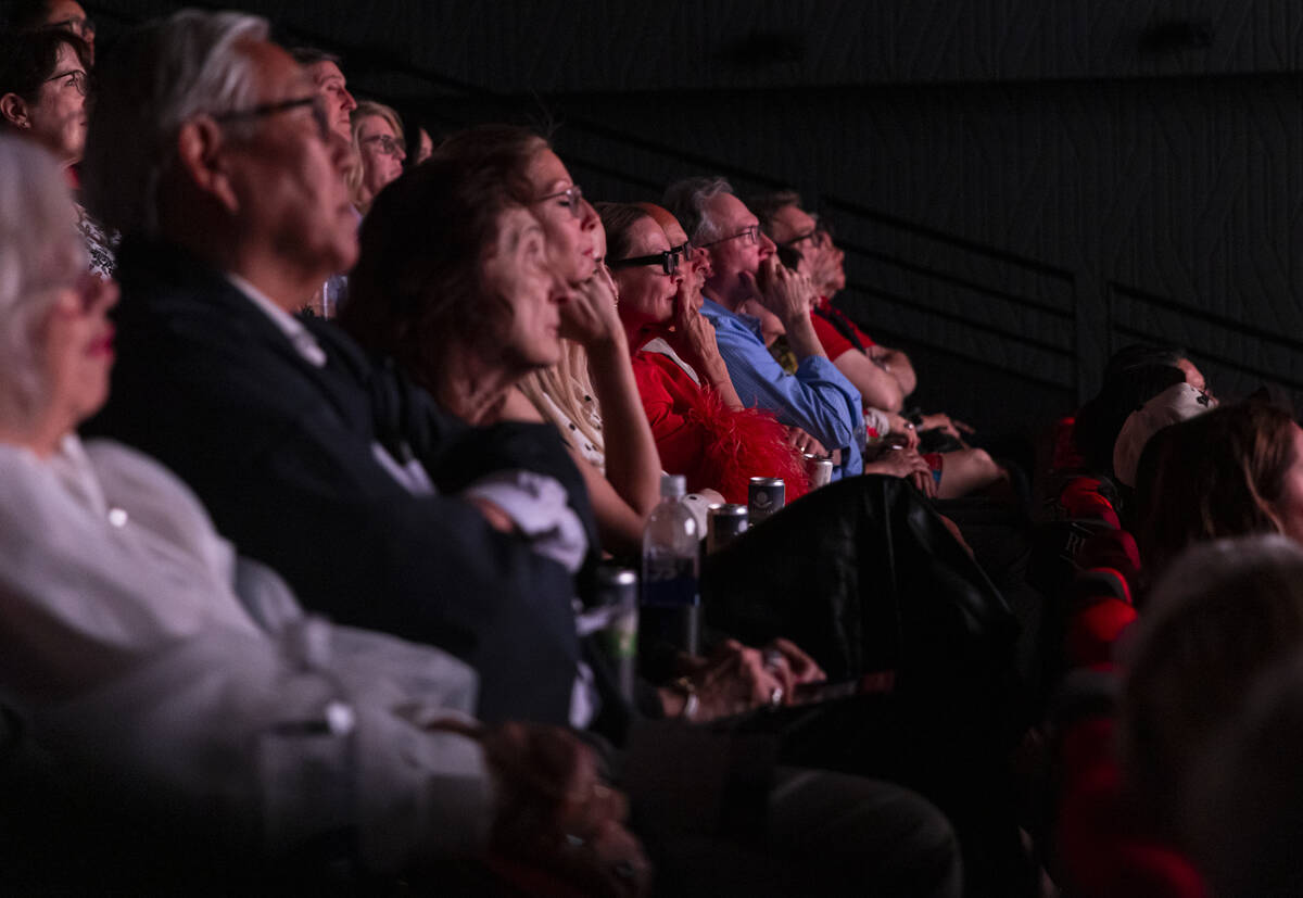Attendees look on during a screening of “Ten Times Better” at The Beverly Theater ...
