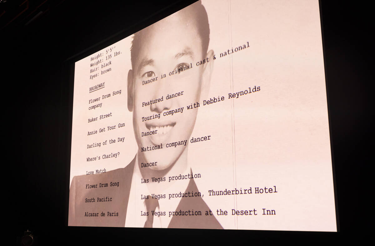George Lee’s resume is displayed during a screening of “Ten Times Better” ...