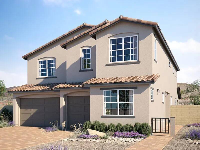 The two-story Emery starts in the upper $500,000s and measures 2,935 square feet. (Woodside Homes)