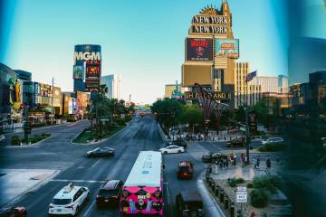 Las Vegas Boulevard is seen looking south near Park Avenue on Wednesday, May 8, 2024, in Las Ve ...