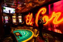 El Cortez general manager Adam Weisberg stands in the high limit room at historic hotel-casino ...