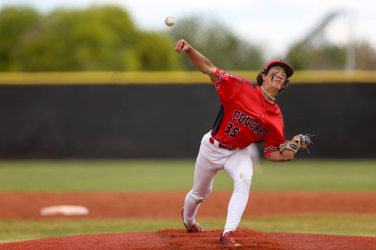 Coronado pitcher Sean Cole throws to Palo Verde during a Class 5A high school baseball Southern ...