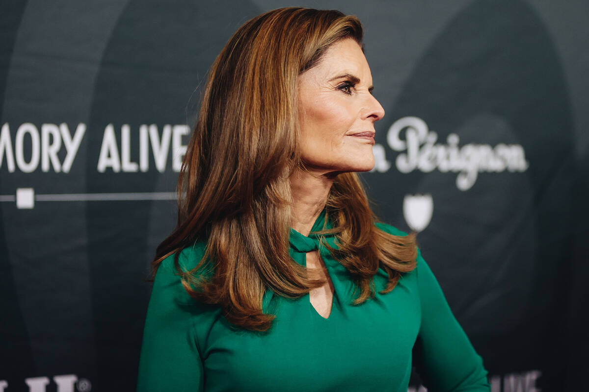 Maria Shriver poses for photographs on the red carpet at the 27th annual Power of Love gala at ...
