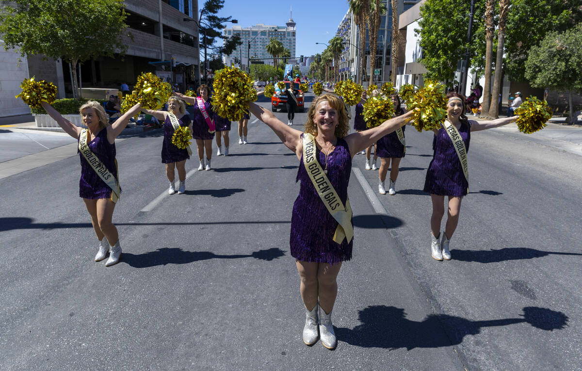 The Vegas Golden Gals perform along the route during the Helldorado Parade moving up 4th Street ...