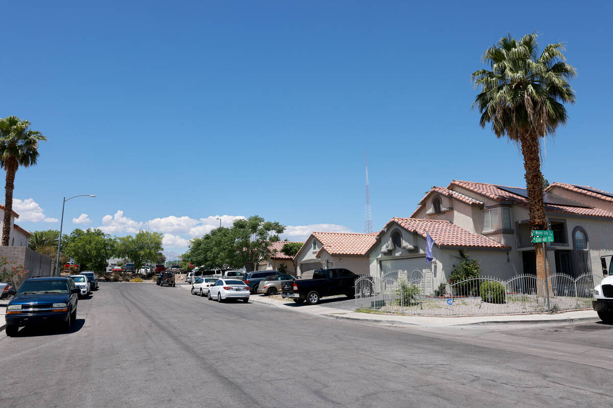 The 2300 block of Goldhill Way, near Vegas and Rancho drives, is shown Monday, May 13, 2024. Si ...