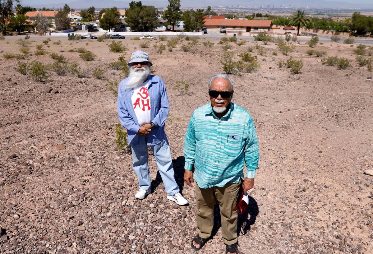 Baba Anal, left, and Satish Bhatnagar, the co-founders of the American Hindu Association, pose ...