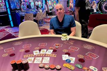 Joseph Nardello of Connecticut won more than $1.9 million on a side bet on Three Card Stud at T ...
