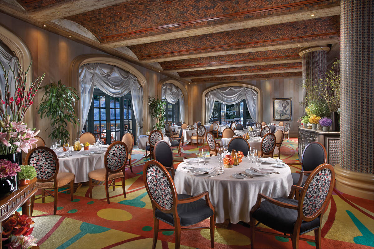 The elegant dining room of Picasso at Bellagio on the Las Vegas Strip. The pioneering restauran ...