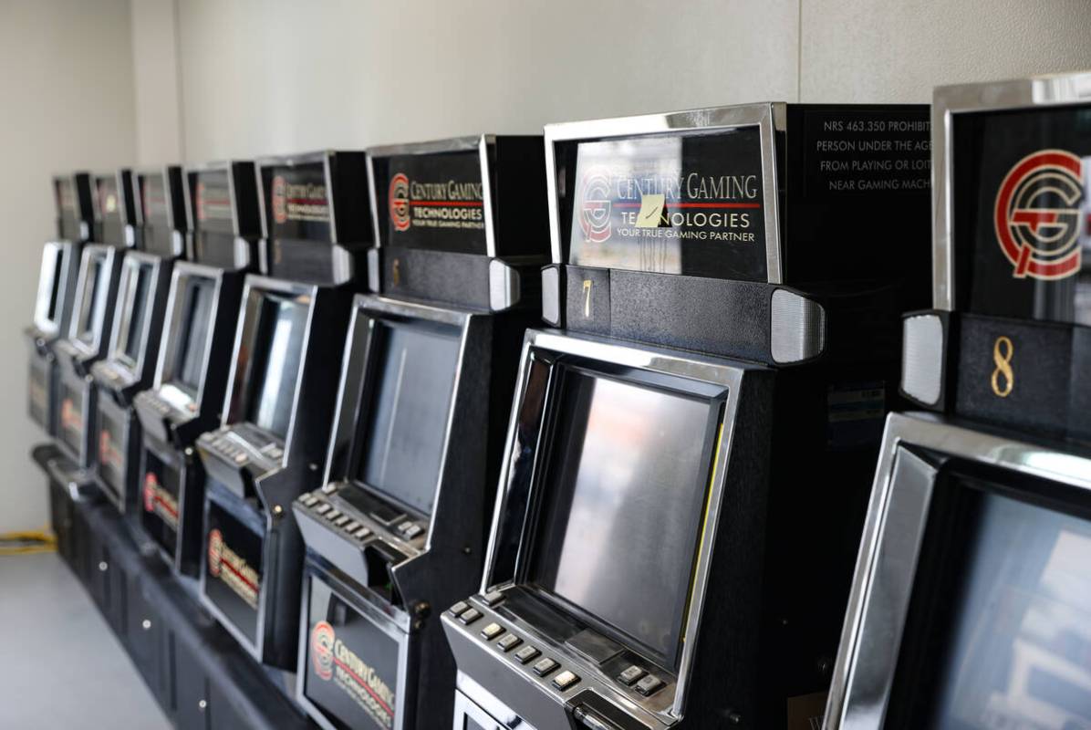 A trailer with slot machines on the property of the former Moulin Rouge hotel-casino in Las Veg ...