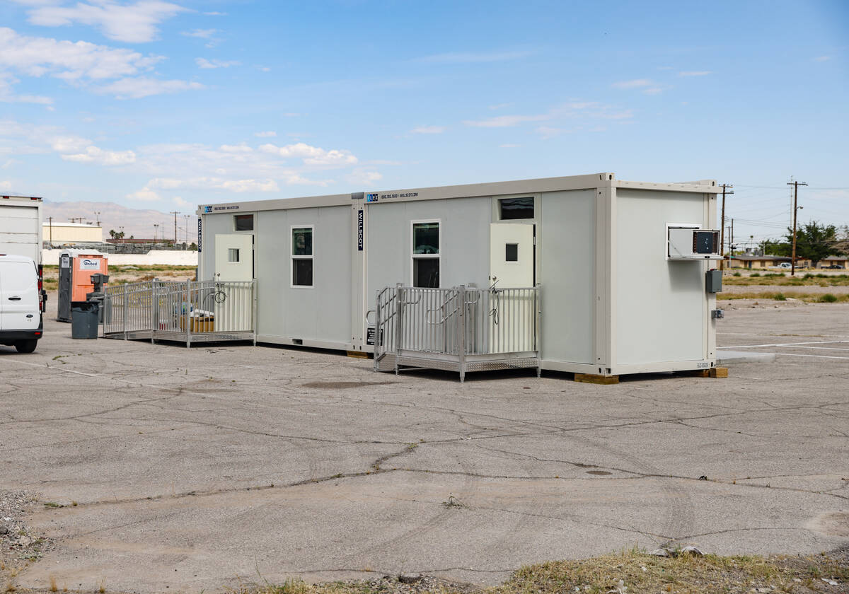 A trailer with slot machines on the property of the former Moulin Rouge hotel-casino in Las Veg ...