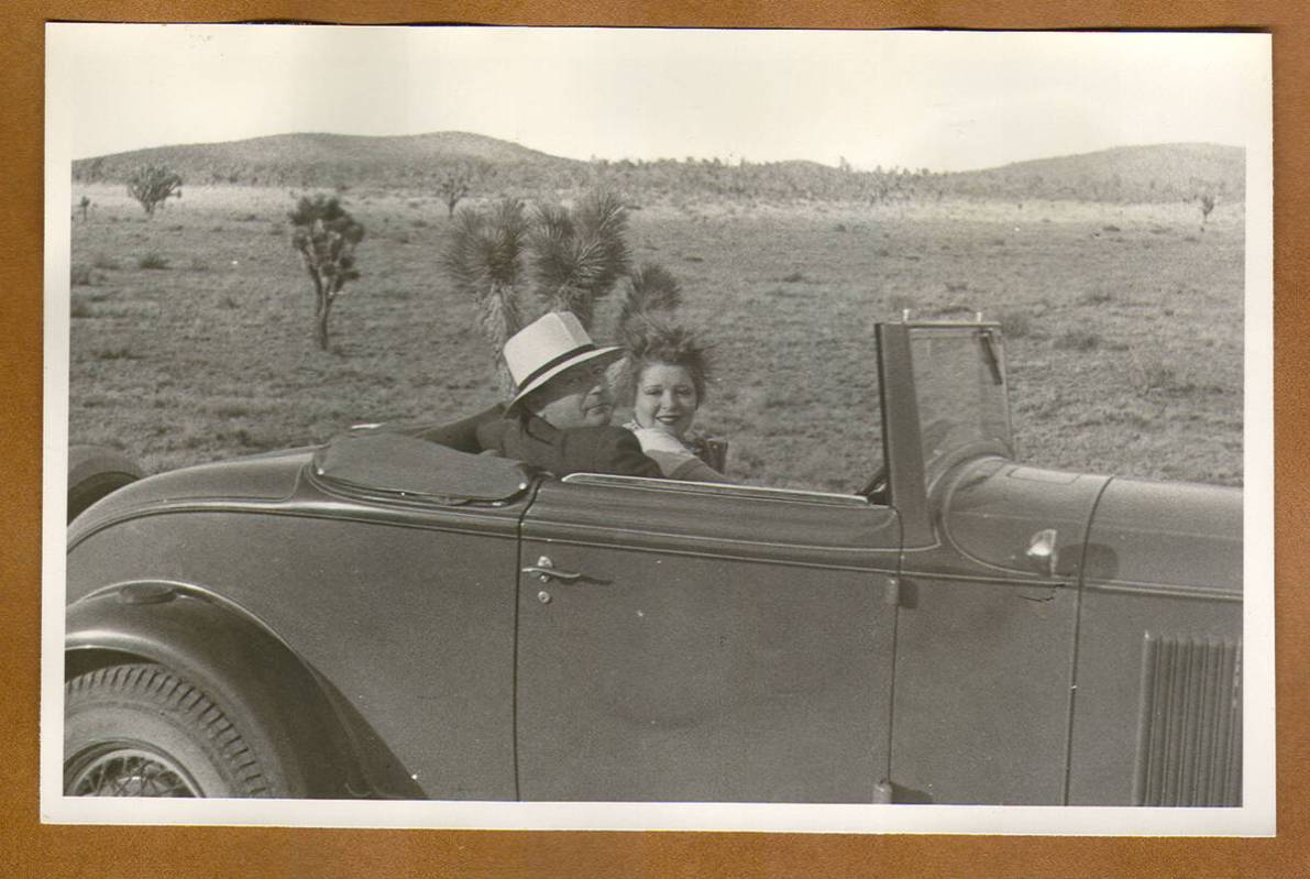 Clara Bow with an unidentified man in a photo from UNLV Special Collections’ “Walking Box R ...