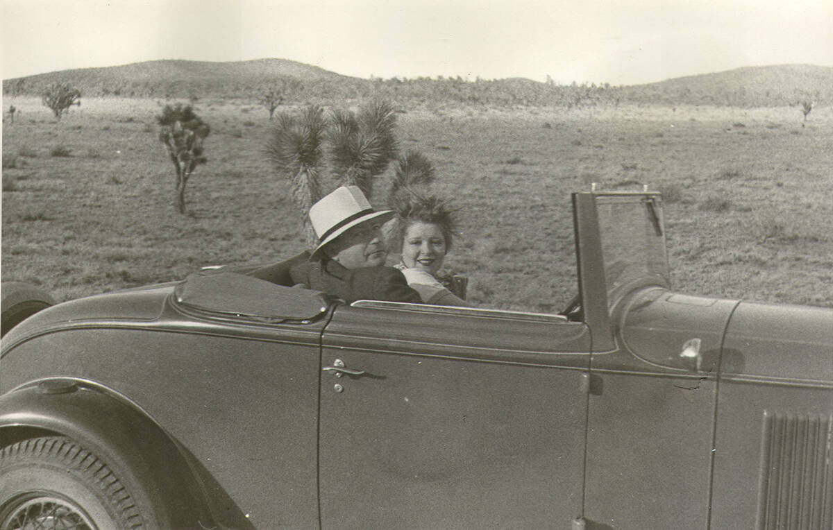 Clara Bow with an unidentified man in a photo from UNLV Special Collections’ “Walking Box R ...