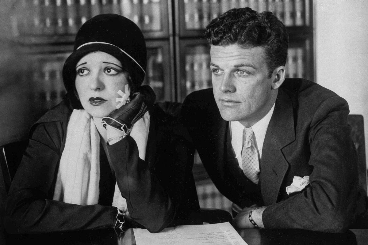 Clara Bow and Rex Bell during Los Angeles Superior Court, Jan. 14, 1931 when her former secret ...