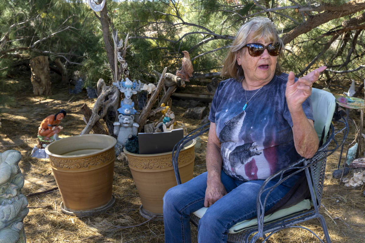 Home owner Judi Faber talks about her property and the hundreds of mining claims staked recentl ...