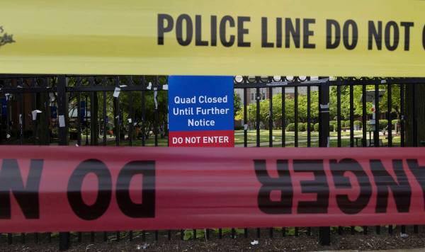 Chicago police have closed off the campus quad after dismantling a pro-Palestinian encampment a ...