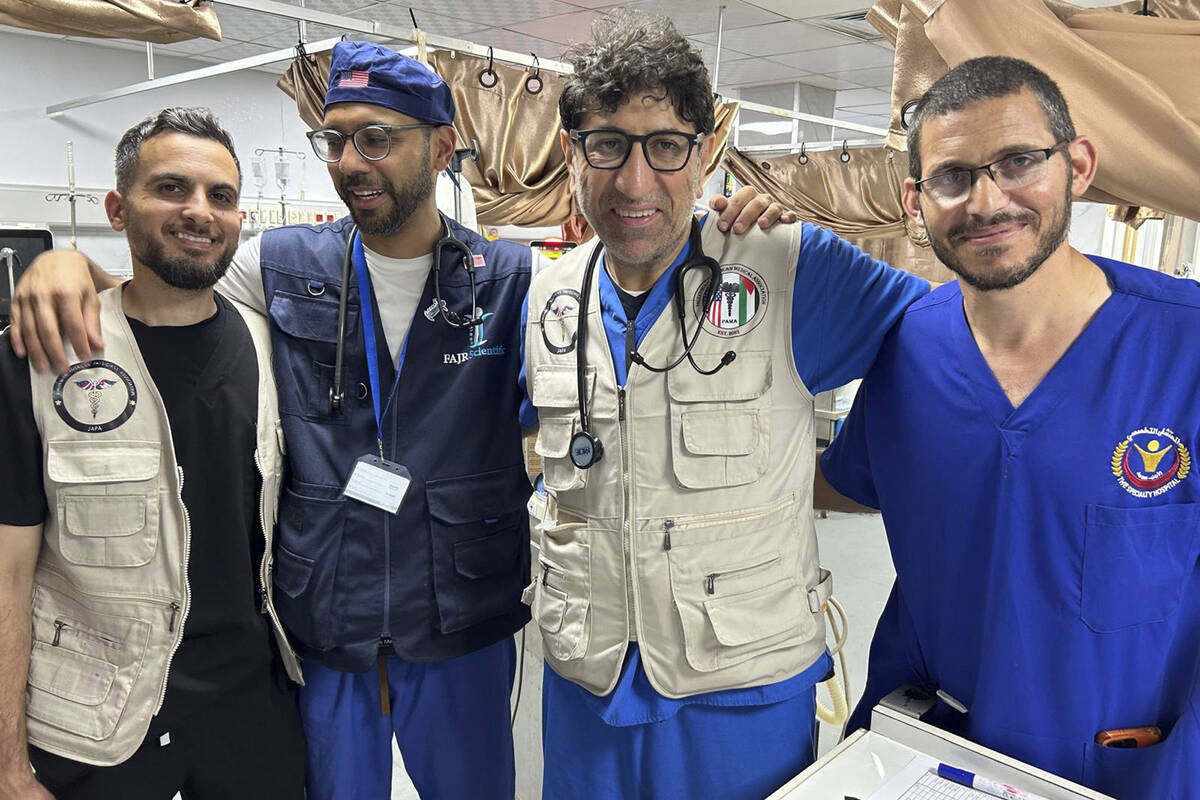 Dr. Ammar Ghanem, an ICU specialist from Detroit volunteering with the Syrian American Medical ...