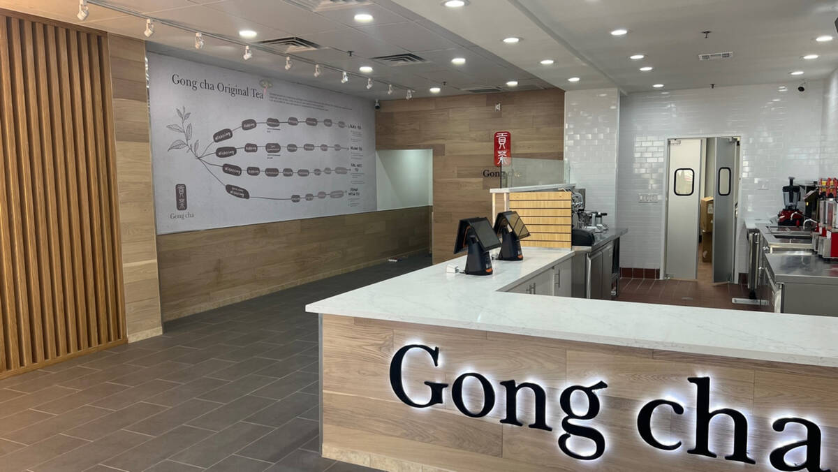 The interior of Gong cha, the global bubble (or boba) tea shop that is set to open its first L ...
