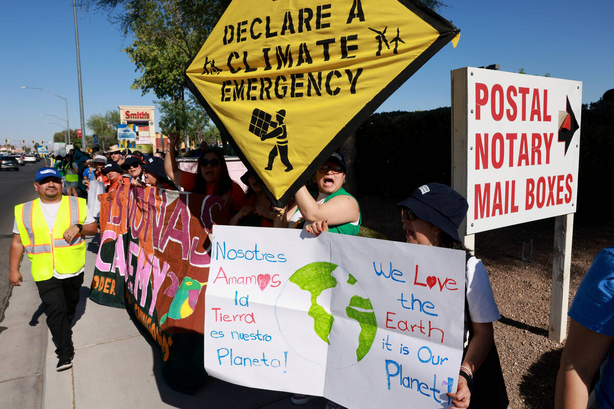 Activists from Make the Road Action Nevada, Center for Popular Democracy Action and organizatio ...