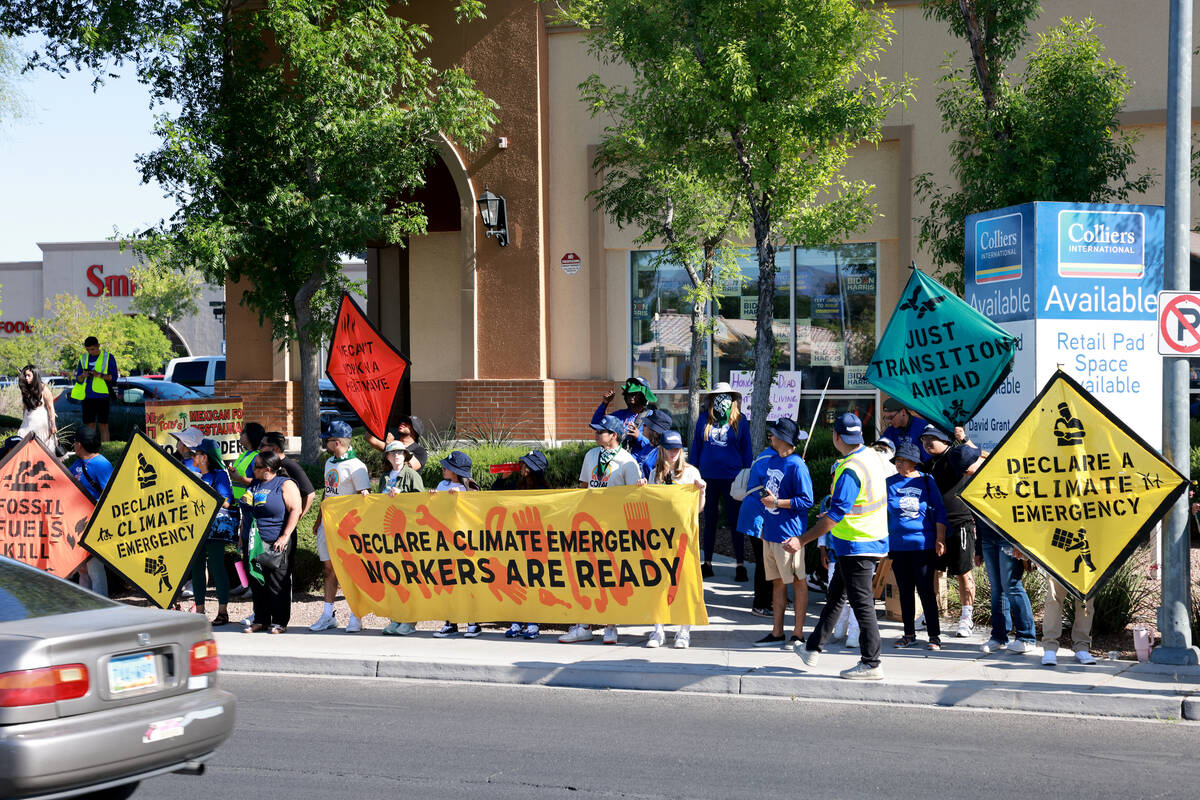 Activists from Make the Road Action Nevada, Center for Popular Democracy Action and organizatio ...