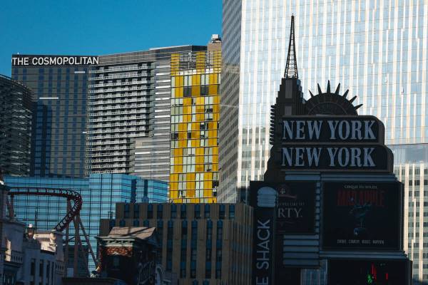 The Cosmopolitan and. New York New York, both MGM properties, are seen on Thursday, Nov. 9, 202 ...