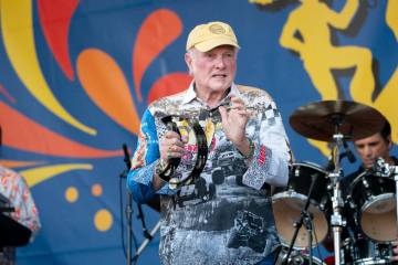 Mike Love, of The Beach Boys, performs during the New Orleans Jazz & Heritage Festival on T ...