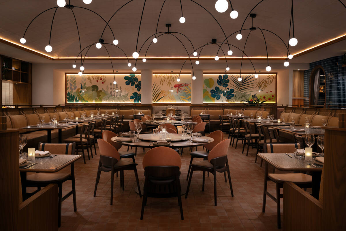 The dining room at Ortikia, a Mediterranean restaurant set to open June 3, 2024, in Green Valle ...
