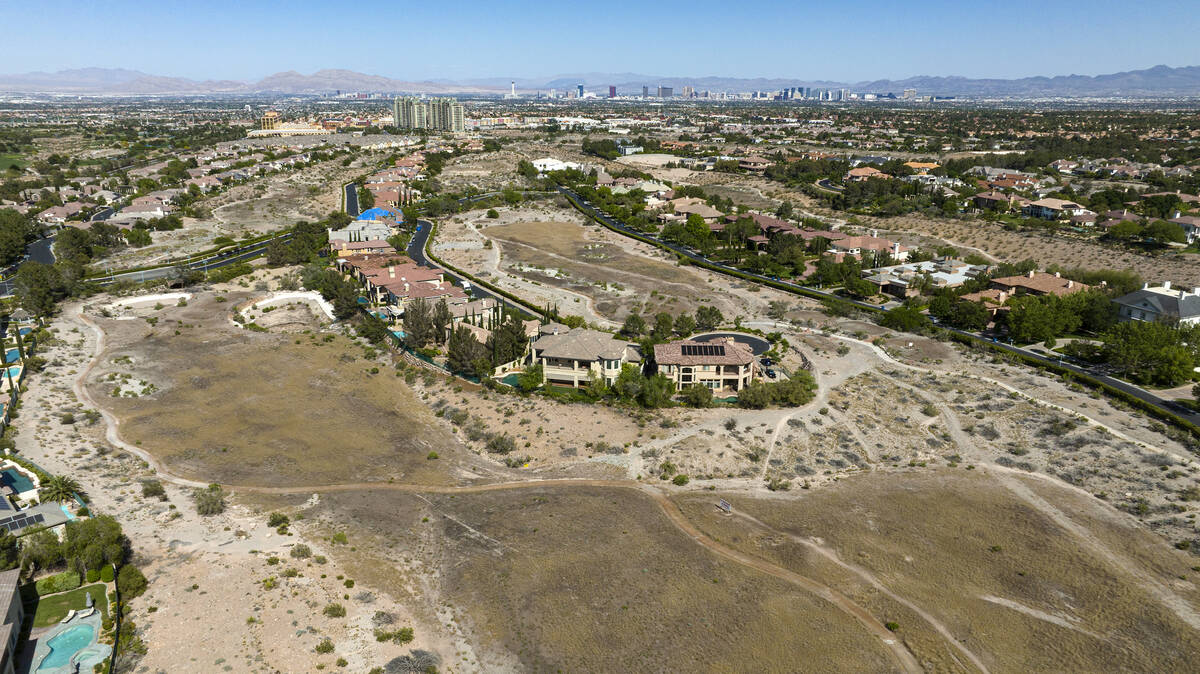 An aerial view of the shuttered Badlands golf course on Tuesday, May 21, 2024, in Las Vegas. (B ...