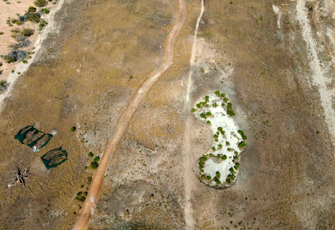 An aerial view of the shuttered Badlands golf course on Tuesday, May 21, 2024, in Las Vegas. (B ...