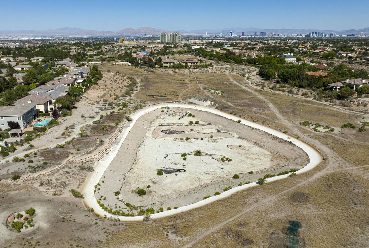 An aerial view of the shuttered Badlands golf course on Tuesday, May 21, 2024, in Las Vegas. (B ...