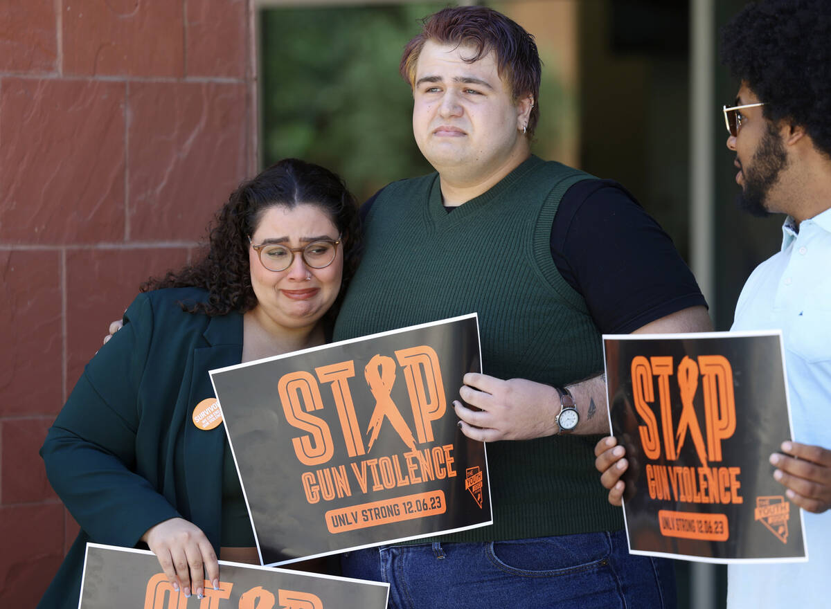 Students, including Zena Hajji, left, and Mack Gledhill, who were both in the Student Union dur ...