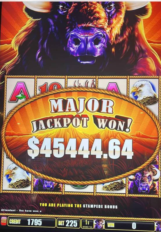 An Electric Daisy Carnival attendee won a $45,000 progressive jackpot on a slot machine on Sund ...