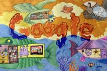 This image provided by Google shows a submission by Ruby Wang, a student at Bonner Elementary S ...
