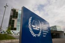 FILE - Exterior view of the International Criminal Court, or ICC, in The Hague, Netherlands, Tu ...