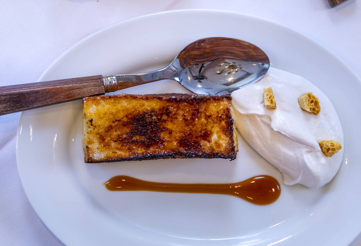 French Toast with spiced chantilly during brunch at LPM within the Cosmopolitan on Saturday, Ma ...