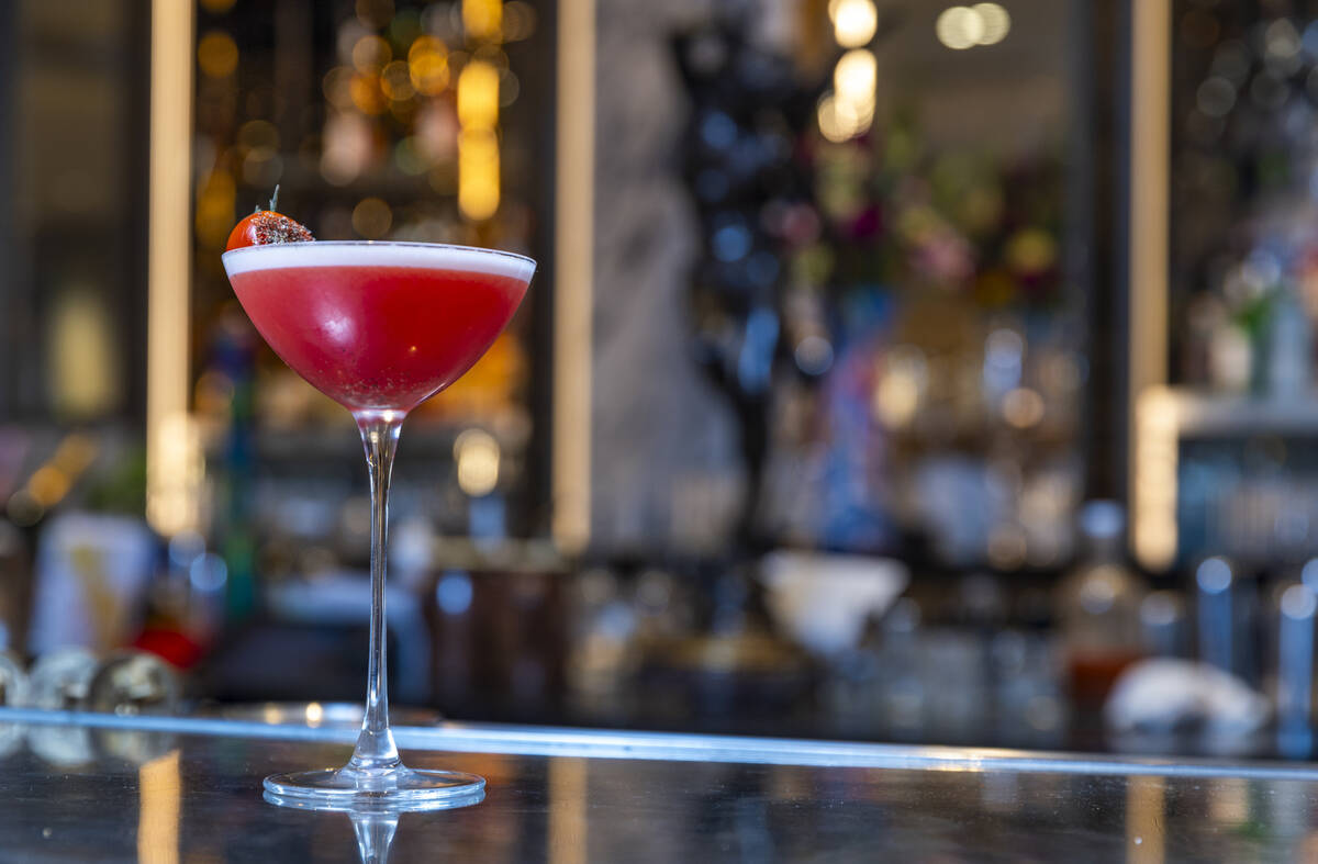 A Tomatini on the bar during brunch at LPM within the Cosmopolitan on Saturday, May 25, 2024, i ...