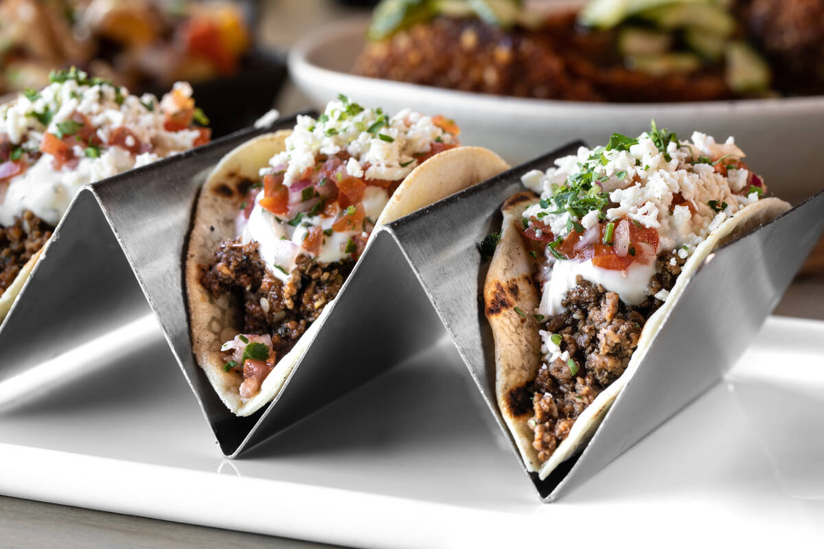 Gyro tacos are on the throwback menu in June 2024 as Carson Kitchen in downtown Las Vegas celeb ...