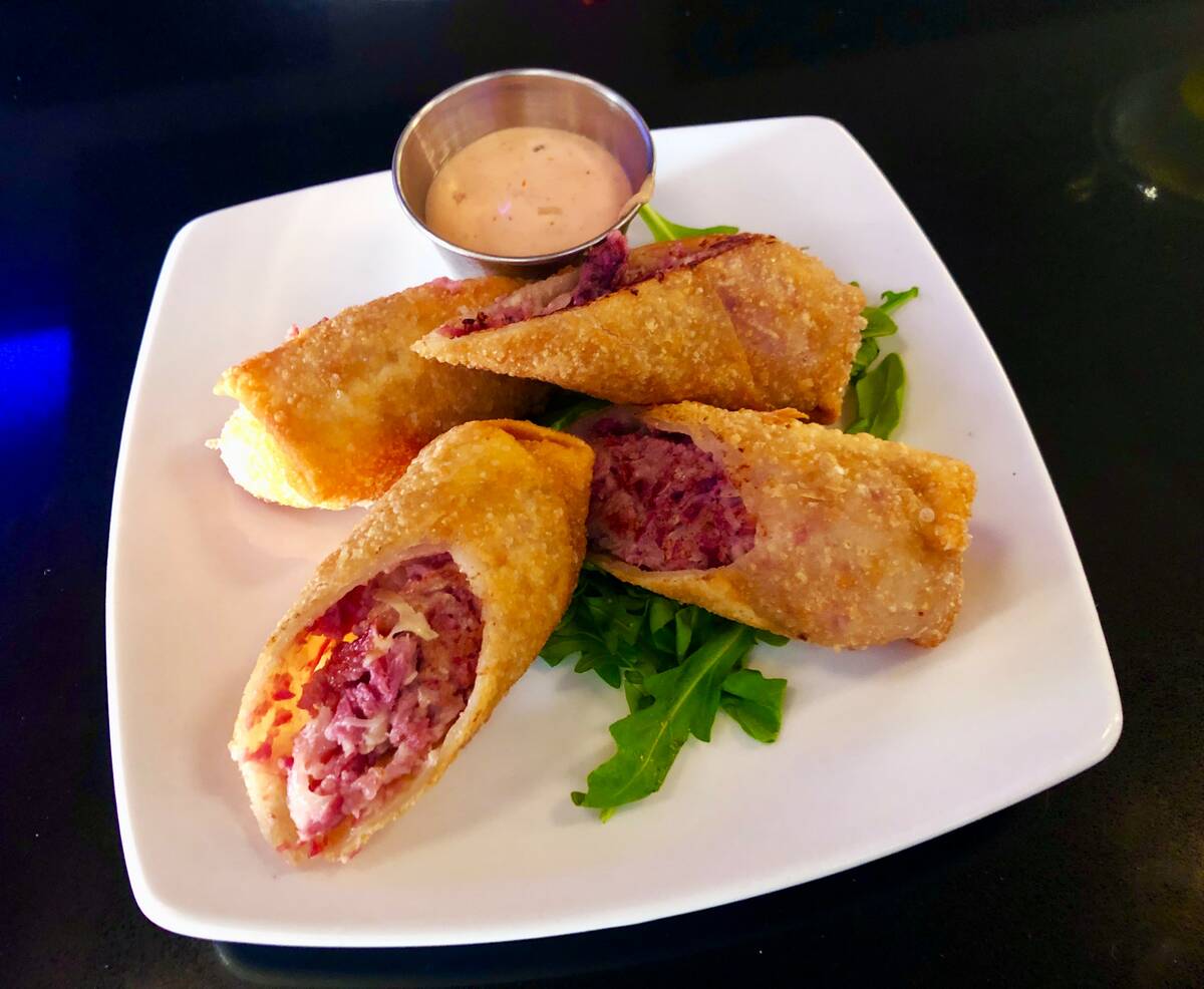 Reuben egg rolls from Social Station Kitchen & Cocktails in Henderson. Two Las Vegas hospitalit ...