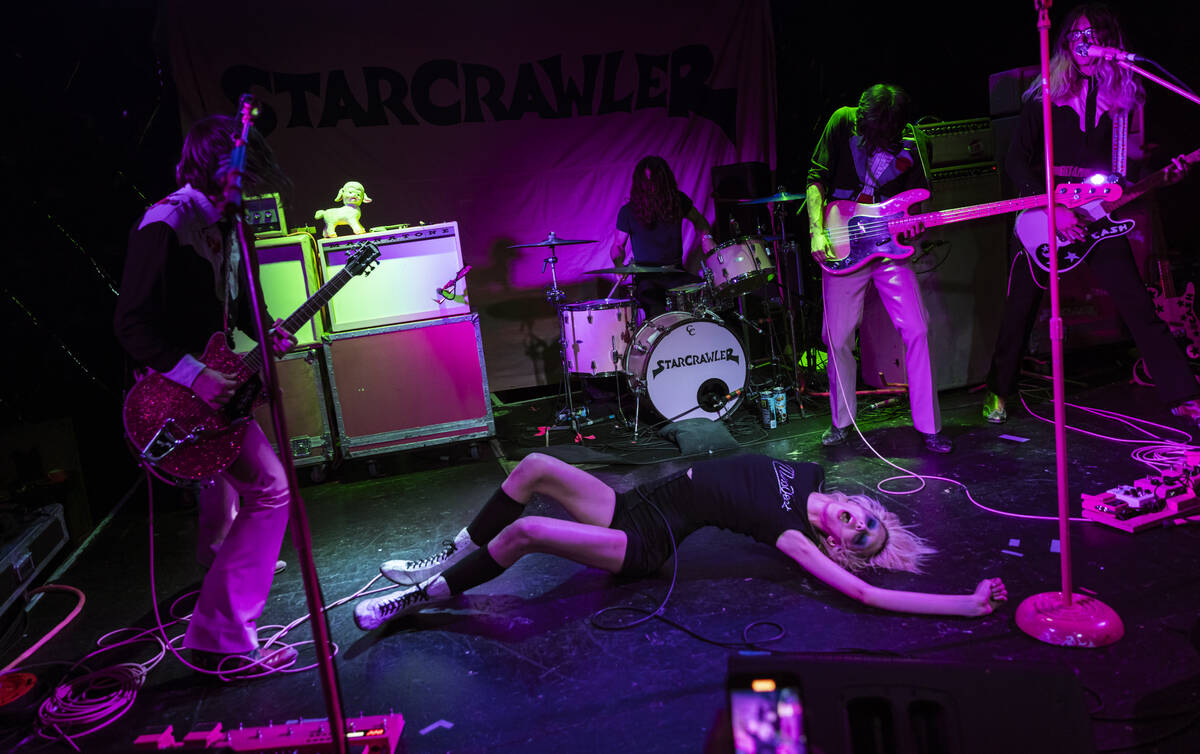 Starcrawler performs during a Punk Rock Bowling music festival club show at Backstage Bar & ...