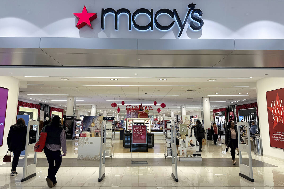 FILE - A Macy's department store is in Bay Shore, Long Island, New York, on Tuesday, Dec.12, 20 ...