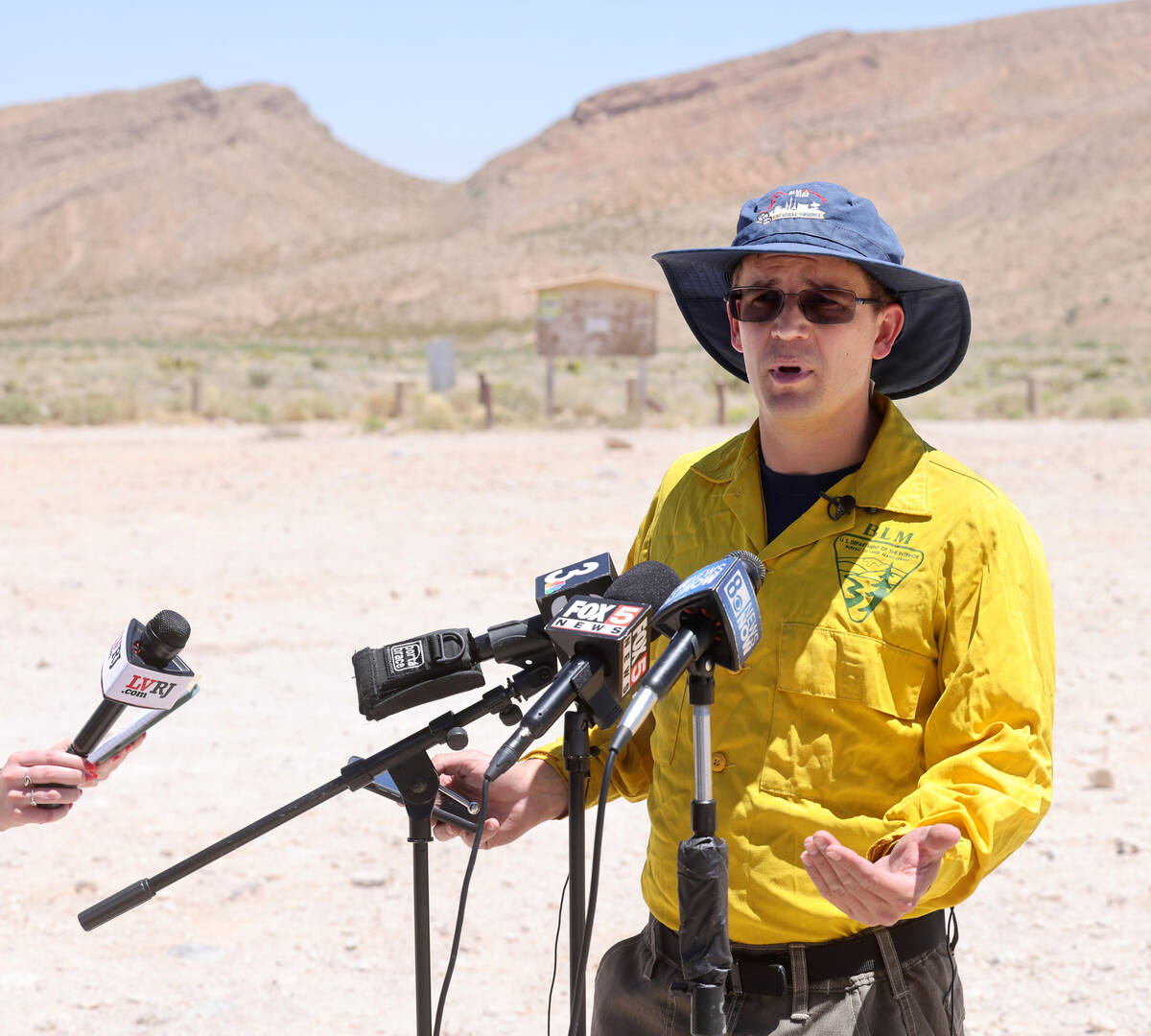 Shane Kelly, Bureau of Land Management Southern Nevada District fire prevention specialist, tal ...