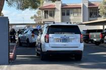 Henderson police investigate a suspected murder-suicide at an apartment complex on May 19, 2024 ...