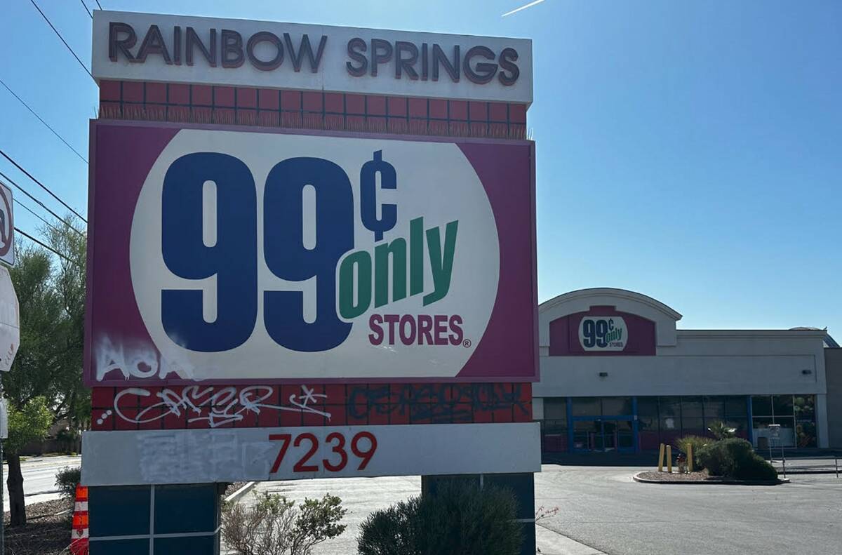 The parking lot of the 99 Cents Only store on Spring Mountain Road in Las Vegas on Wednesday, M ...