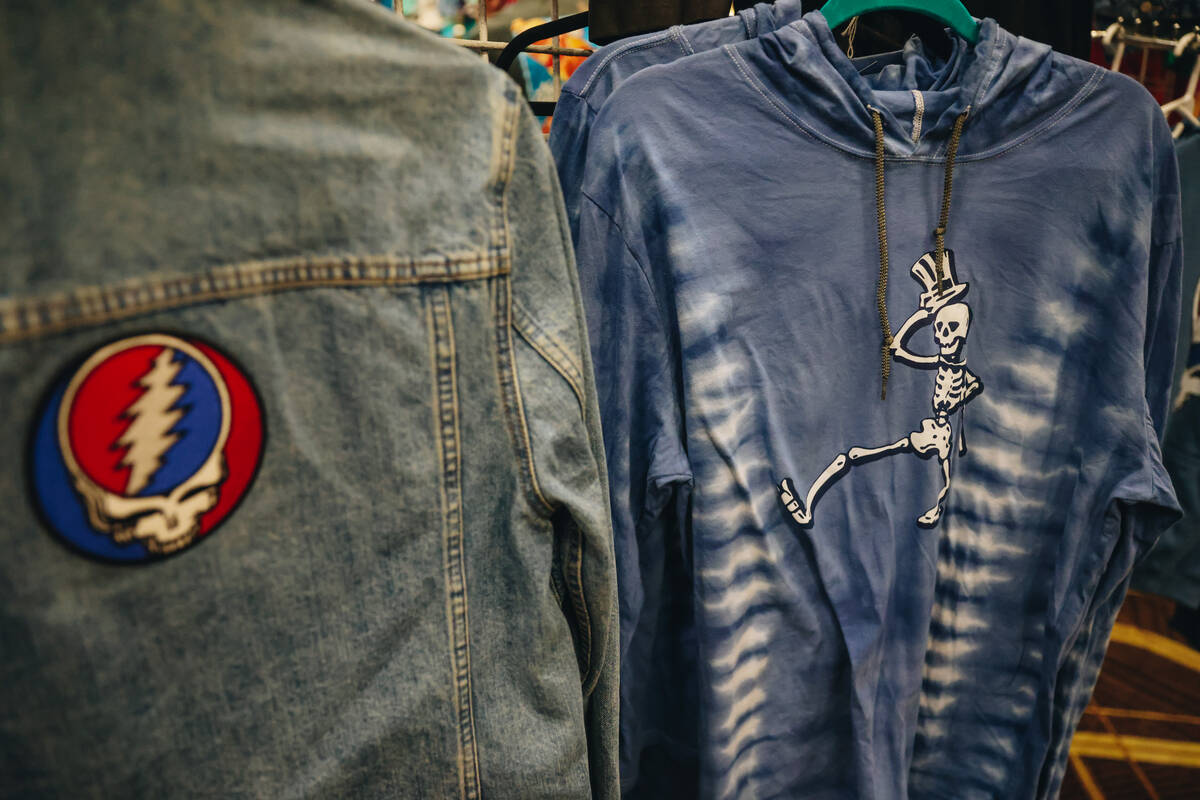 Grateful Dead themed clothing is seen at Shakedown Street at the Tuscany Suites on Thursday, Ma ...