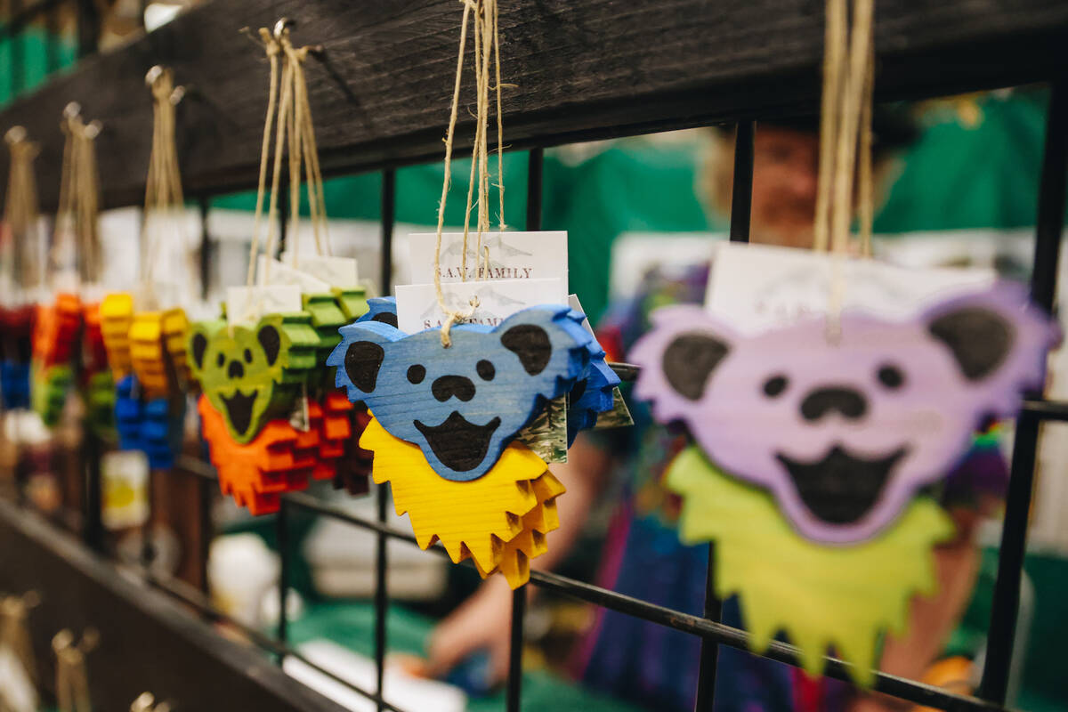 Grateful Dead themed ornaments for sale are seen at Shakedown Street at the Tuscany Suites on T ...