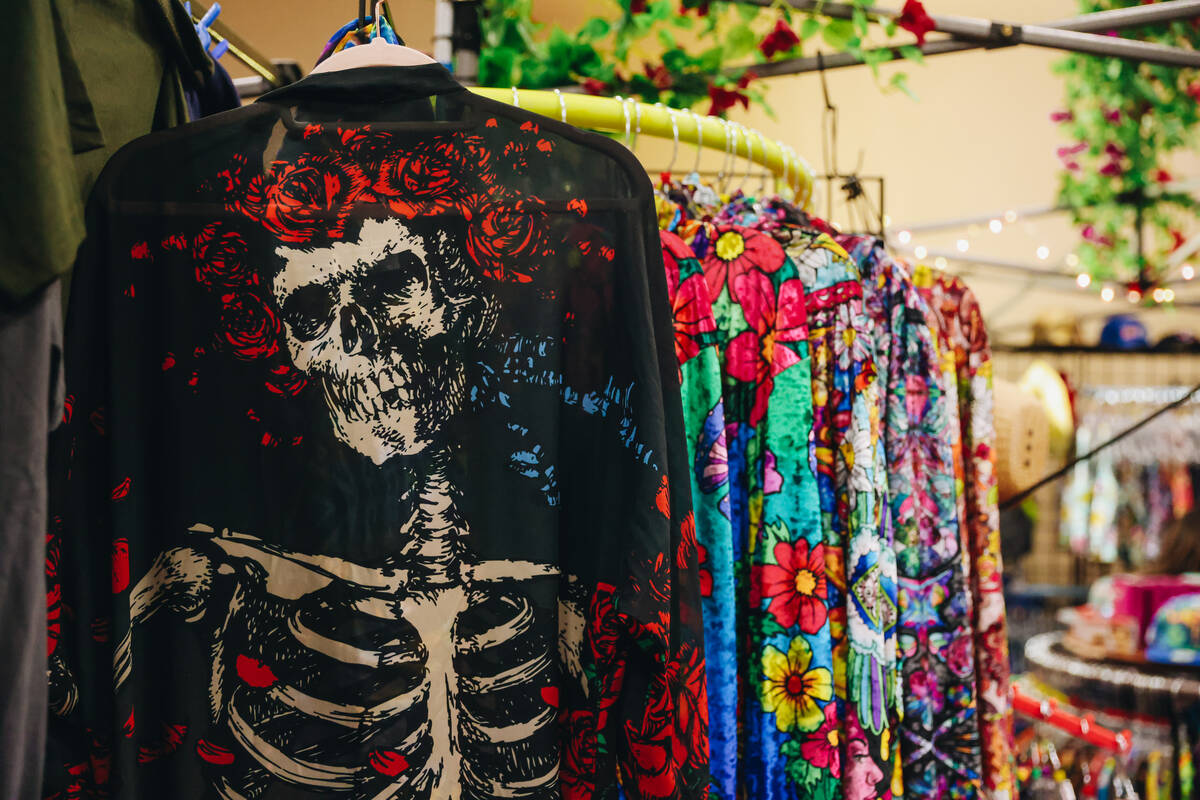 Grateful Dead themed clothing is seen at Shakedown Street at the Tuscany Suites on Thursday, Ma ...