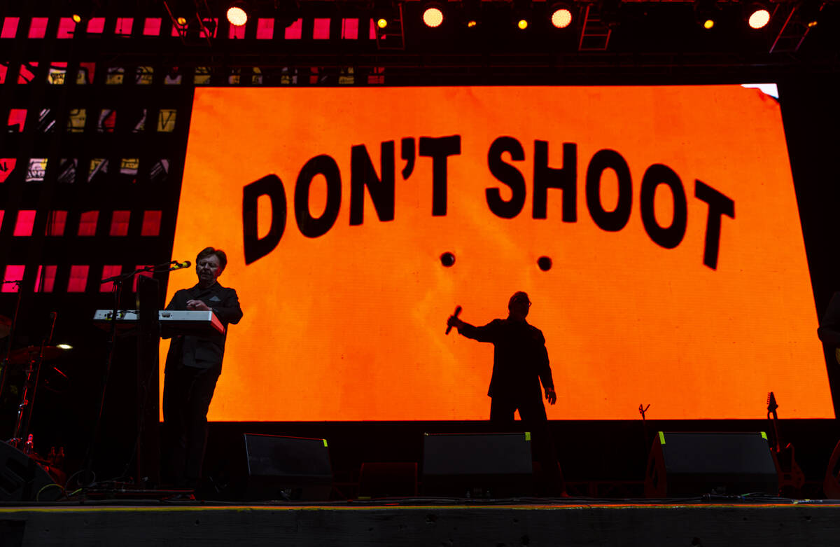 Devo performs during the Punk Rock Bowling music festival at Downtown Las Vegas Events Center o ...